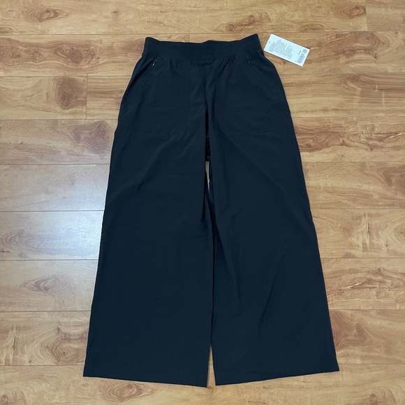 Lululemon Women Swift Wide Leg Mid Rise Pant Sz 8 Black New With Tag - Picture 1 of 7
